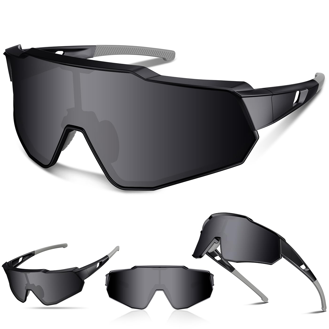 Polarized Sports Sunglasses for Men Women Youth Baseball Running Cycling Driving Fishing Tennis Golf Motor TAC UV400 TR90