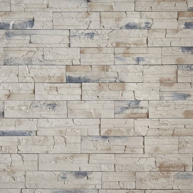 Parement imitation pierre alaska beige bleuté 0,52 m2