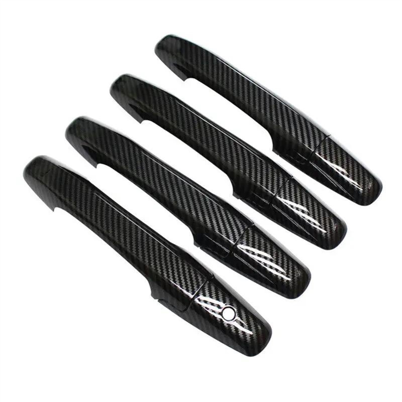KJHOPY Car Carbon Fiber Style Exterior Door Handle Moulding Cover Trim Decor Auto for Civic 8th 2006-2009 2010 2011 Exterior Door Handle