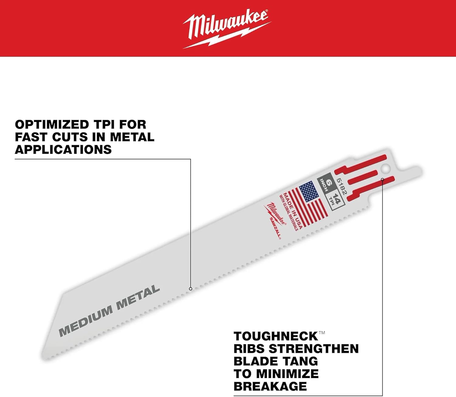 Milwaukee Electric - 9IN 14 TPI SAWZALL BLADES 10PK