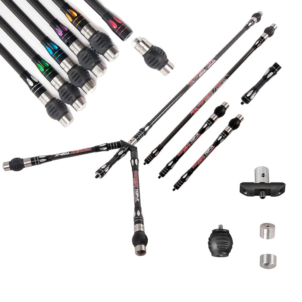 wolfman Tiro con Arco Set Estabilizador de Barra de Equilibrio en 3K Carbono Puro 5" 10" 30" Barra De Equilibrio De Amortiguador para Arco Recurvo Arco Compuesto de Competitivo