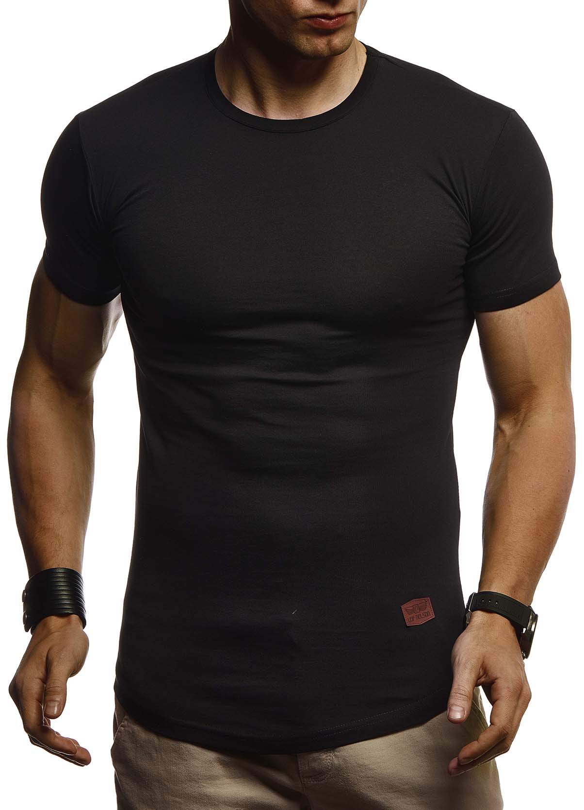 Leif Nelson Maglietta Uomo Estate Girocollo, vestibilità Regolare Maglietta Uomo 100% Cotone, Maglietta Base Uomo Manica Corta