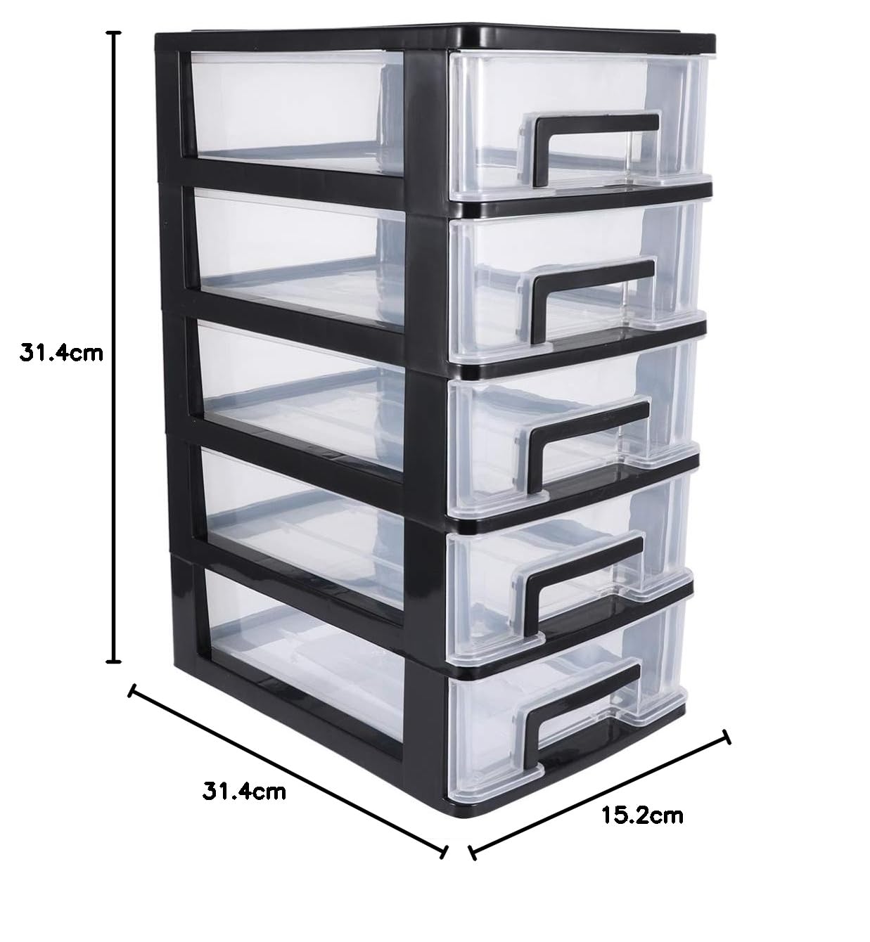 Toyvian Armadio Portaoggetti a 5 Cassetti Plastica Trasparente Organizer Salvaspazio Portatile Per Ufficio Studio Casa Mobiletto Multiuso Per Piccoli Oggetti E Articoli Di Cancelleria