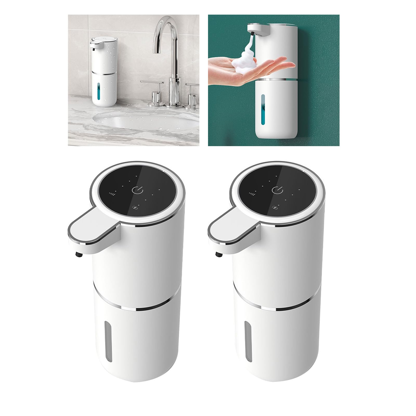 hokojix 380ml Automatic Soap Dispenser Wall Mounted Foaming Liquid Touchless Hand Sanitizers InfraredMontion SensorsHand Washing