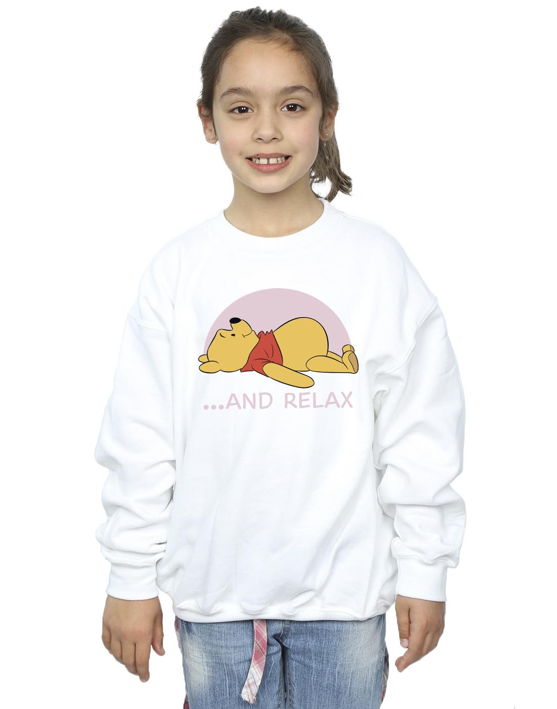 Disney Girls Winnie The Pooh Relax Sweatshirt White 9-11 Years
