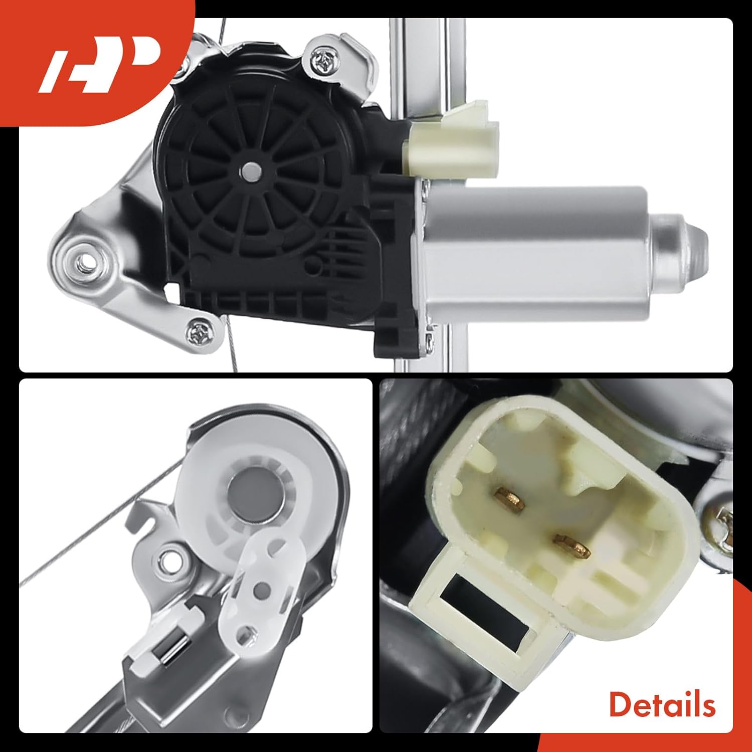 A-Premium Power Window Regulator with Motor Replacement for Chevrolet Malibu 1997-2003 Classic 2004-2005 Oldsmobile Cutlass 1997-1999 Rear Left Driver Side