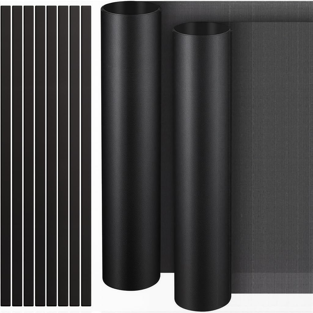 ZORBES® 40x30cm Desktop Tower Mesh Screen, 2Pcs PVC Screen Net Dustproof Net for Computer Chassis, Dust Protection, Ventilation & Bug Preventation, with Adhesive Magnetic Strips