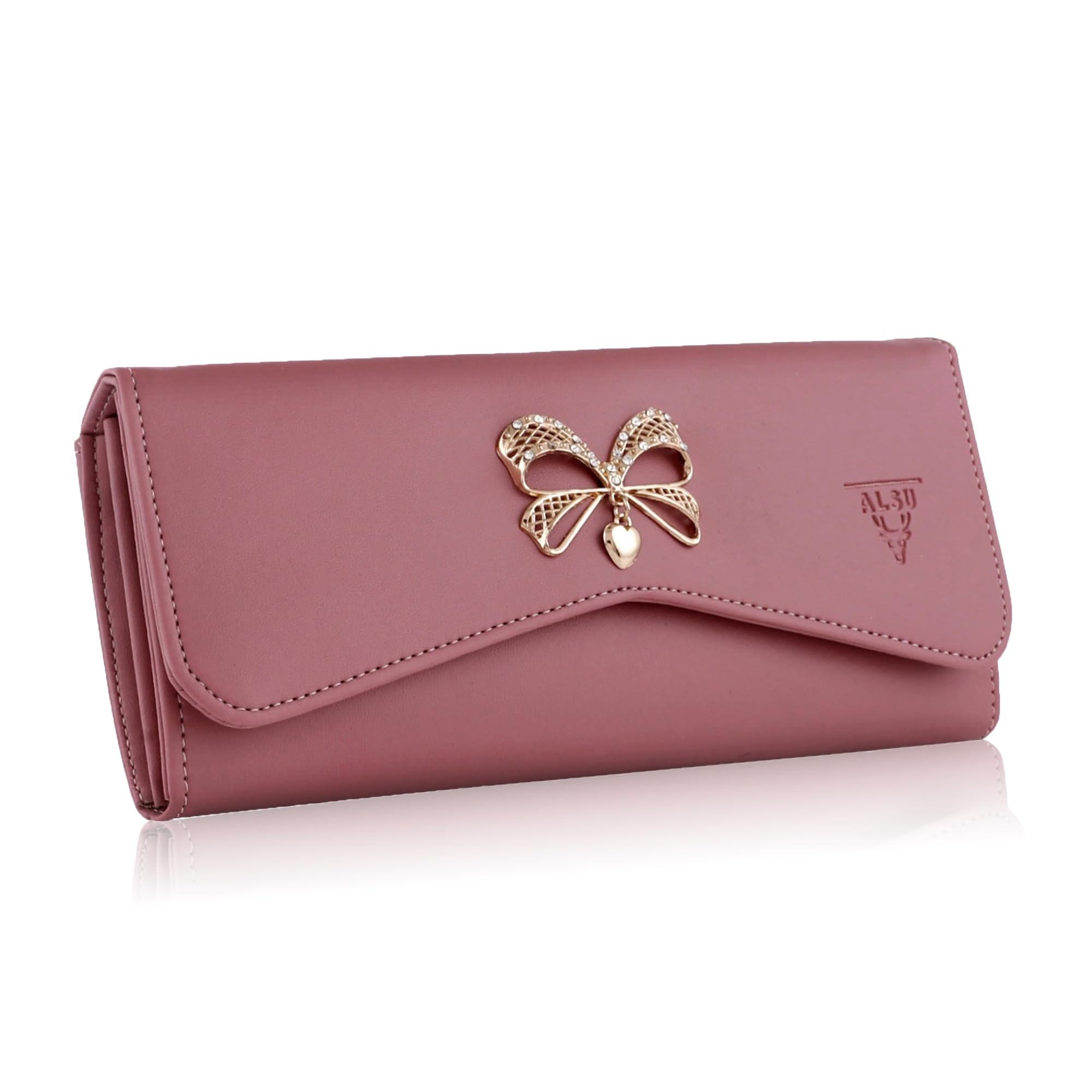 Women's Wallet Peach| Stylish Purse with Phone Pocket,4 Card Pocket and Multiple Compartment| Party Clutch for Girl | Travel Hand Purse for Women| Office Bag for Women (gdu-15pch)