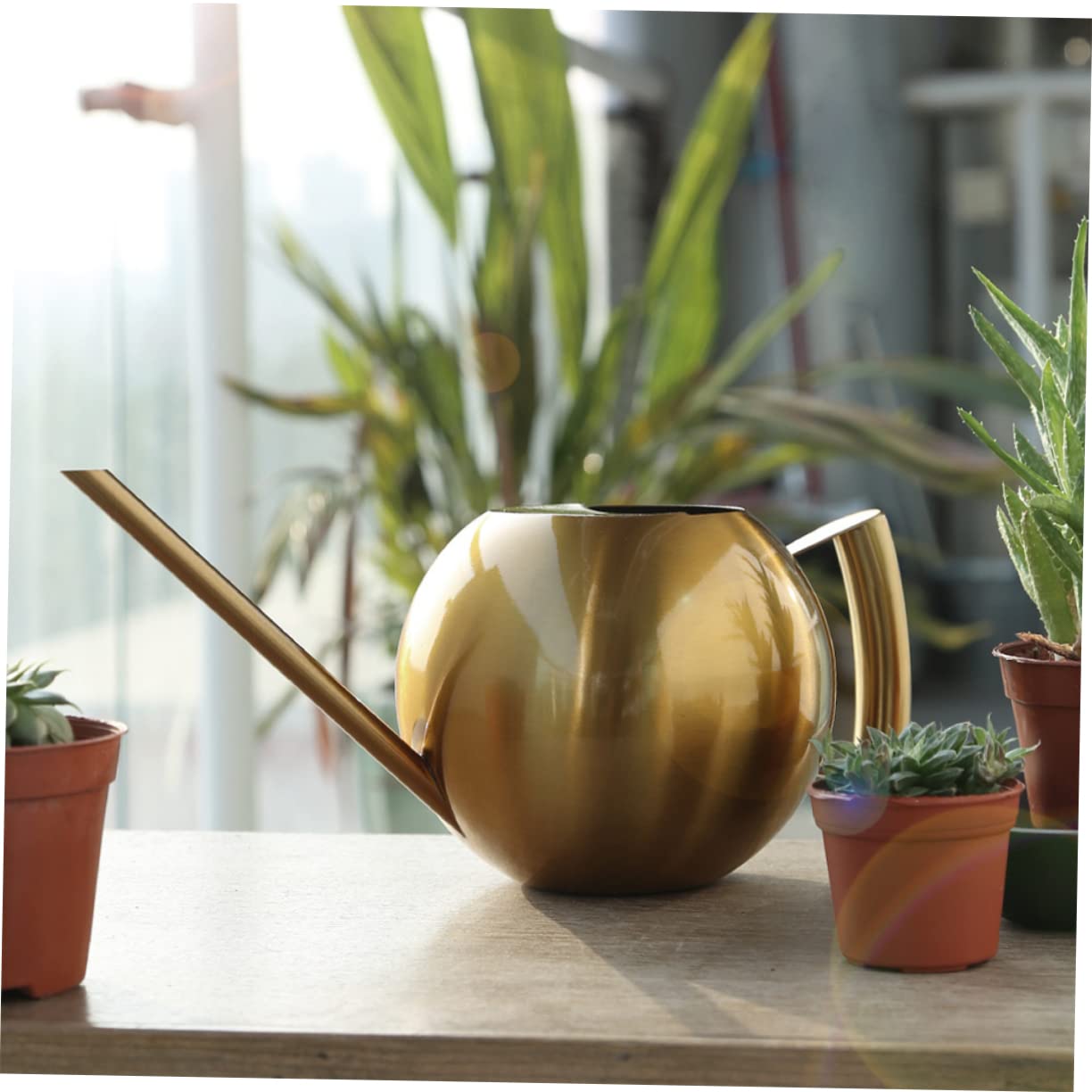 Konewka, Butelka na wodę ze stali nierdzewnej Metalowa konewka Konewka do Bonsai w pomieszczeniach Konewka do Bonsai Konewka do roślin domowych Rośliny Podlewanie zraszacz Czajnik Urządzenie do podlew