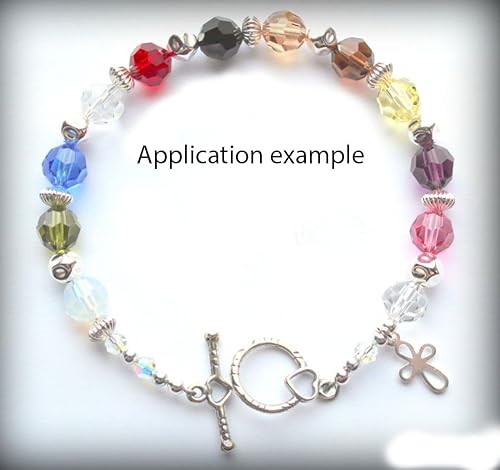 Miniatura 8 de Adabele SS2R-403 - 100 cuentas de cristal redondas facetadas pequeñas de 0.16 pulgadas (0.16 pulgadas), color rosa rosalina, compatible con 5000