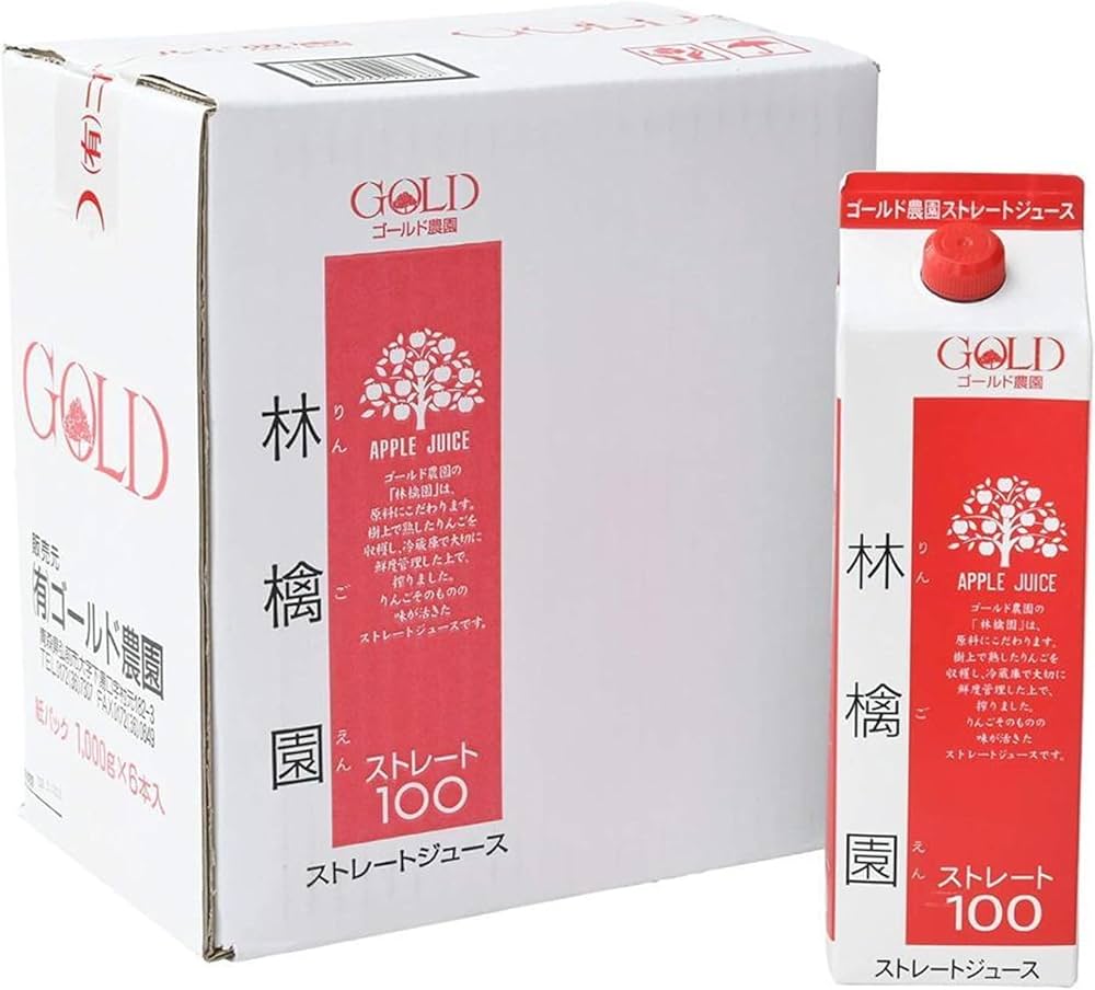 青森県産りんごジュース【ストレート果汁100%】㉝㉞1L×6本入　2箱 青森県産りんごジュース【ストレート果汁100%】㉝㉞1L×6本入 2箱 21098
