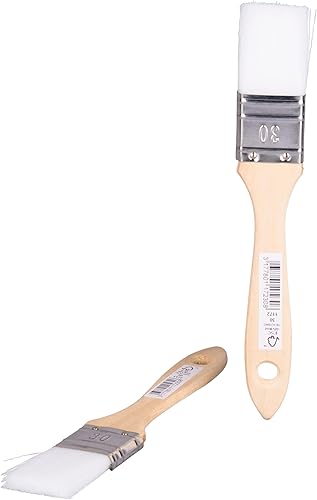 NESPOLI 1172 30 - Pincel Plano con Mango de Madera en Bruto FSC 30 mm, Color esp
