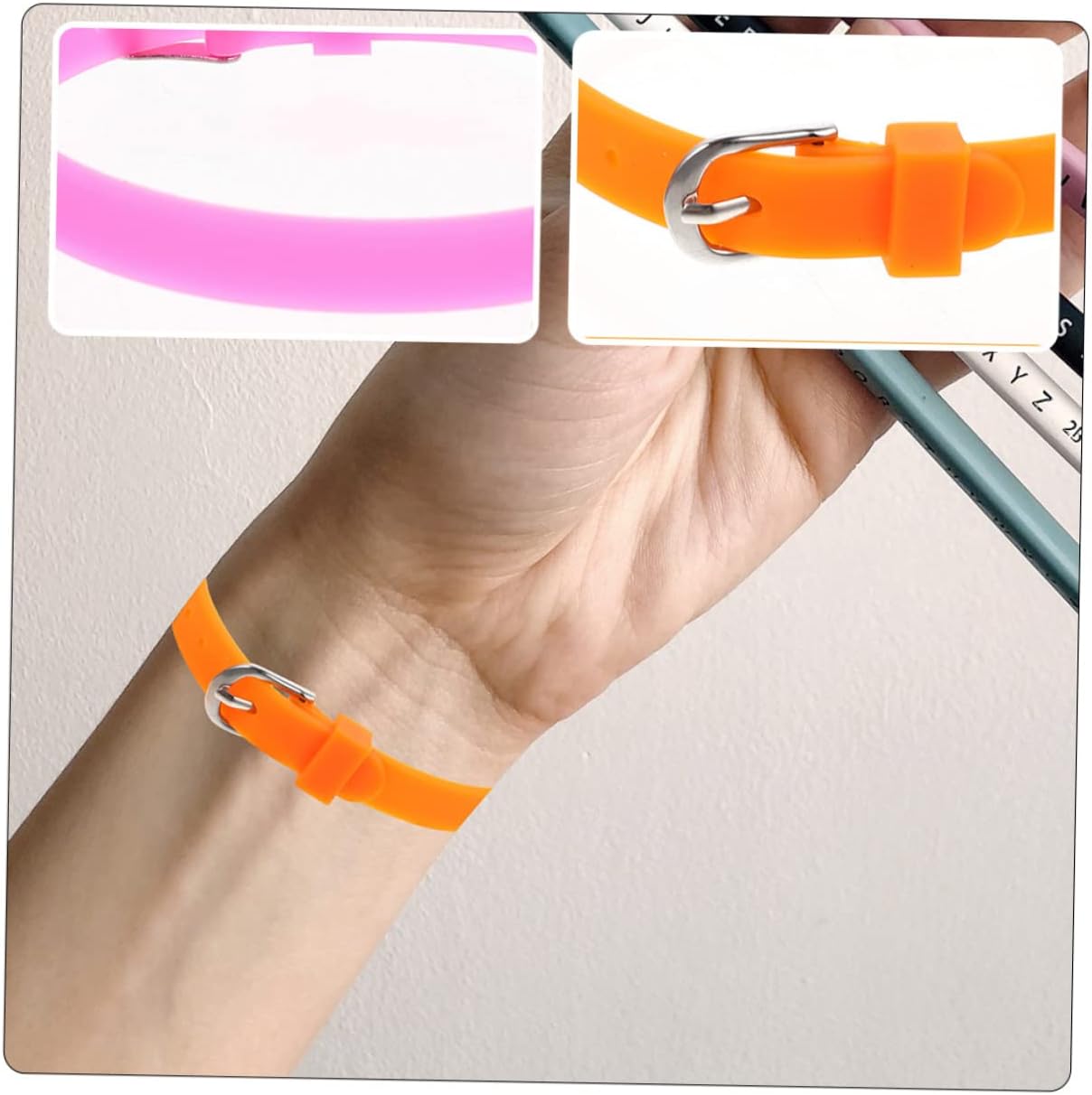 Toyvian Comfortable Silicone Wristbands Stretchable Decorative Silicone Bracelets for Watch Straps Includes