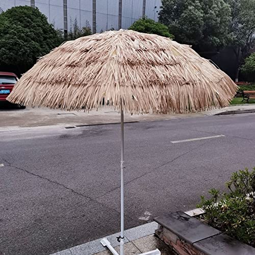 Sombrilla de paja artificial de 2m para combatir el calor solar en la playa 5