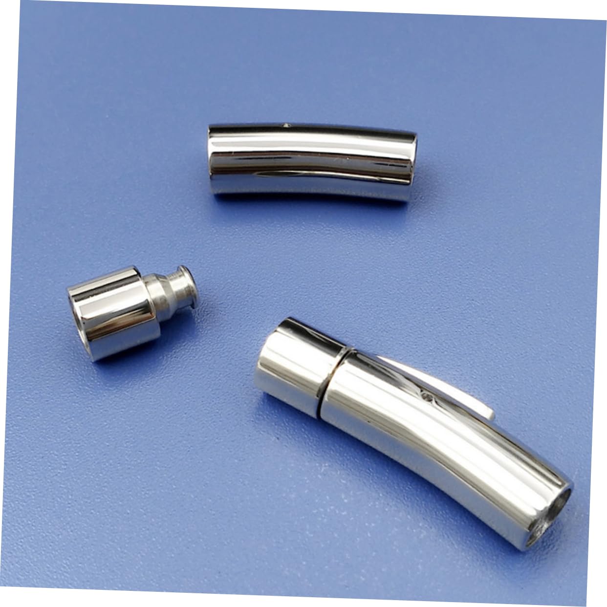 Chiusure per Braccialetti in Acciaio Inox Argento, 10 Pezzi