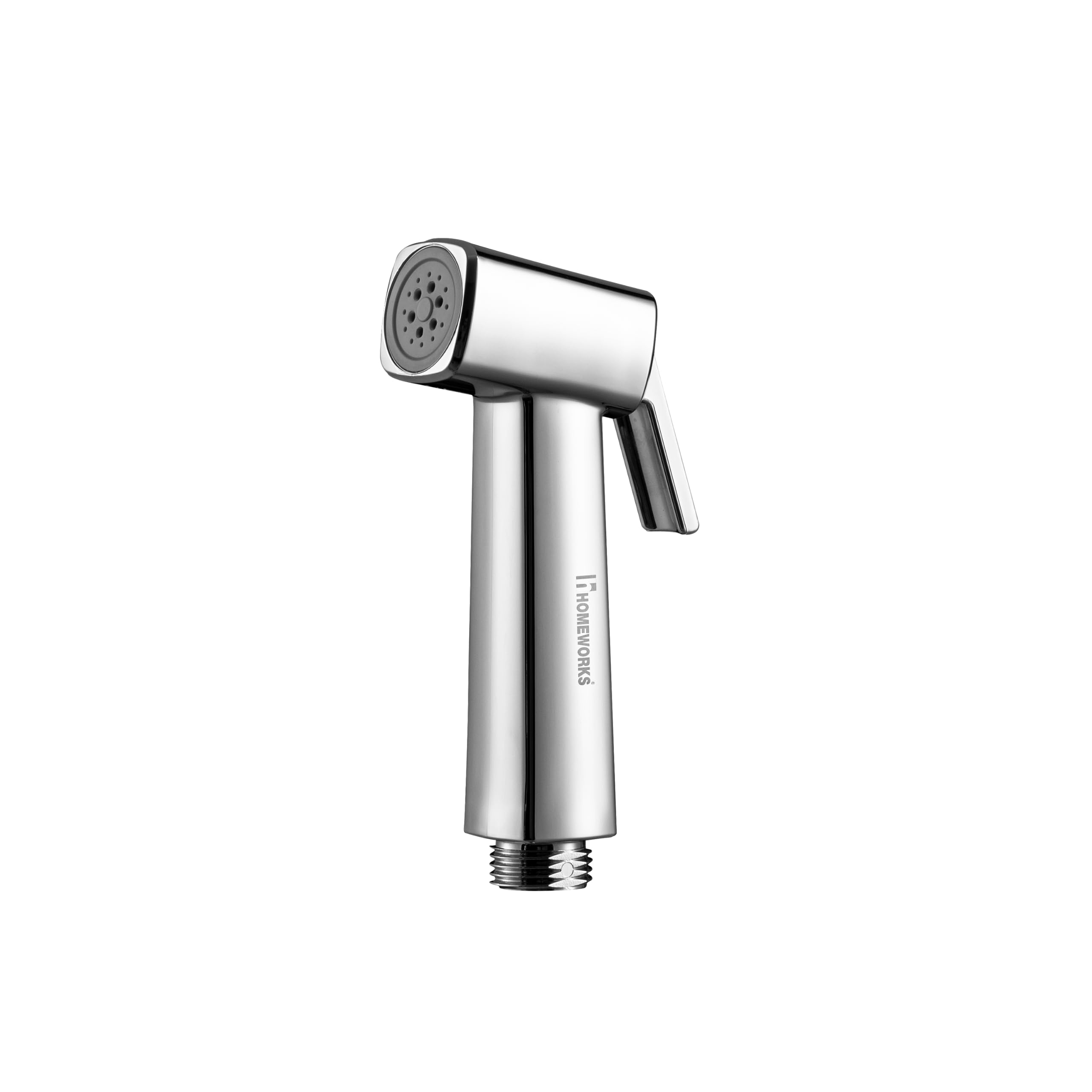 HomeWorks ABS Plastic Ion Jet Spray Health Faucet Head with Square Shaped Handle for Toilet and Bathroom - Chrome Finish (Pack of 1) Only Head