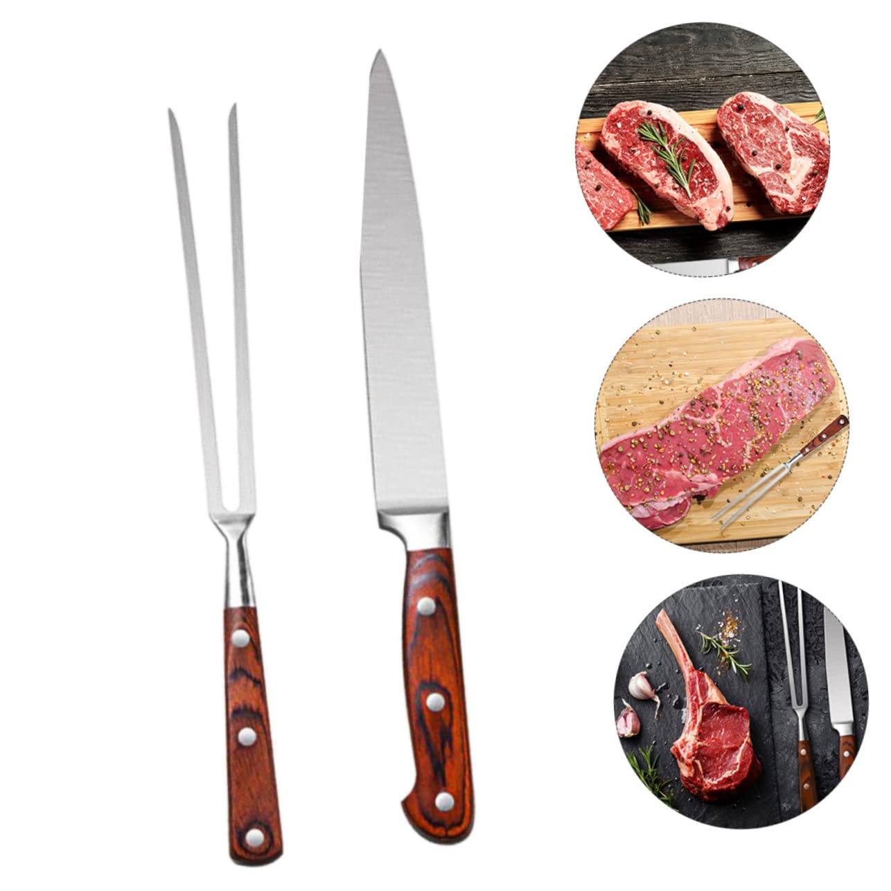 VANZACK Forchettone Barbecue in Acciaio Inox Taglierina Per Esterni Utensile Per Grigliare Facile Da Usare e Pulire Adatto Per Chef e Casalinghe