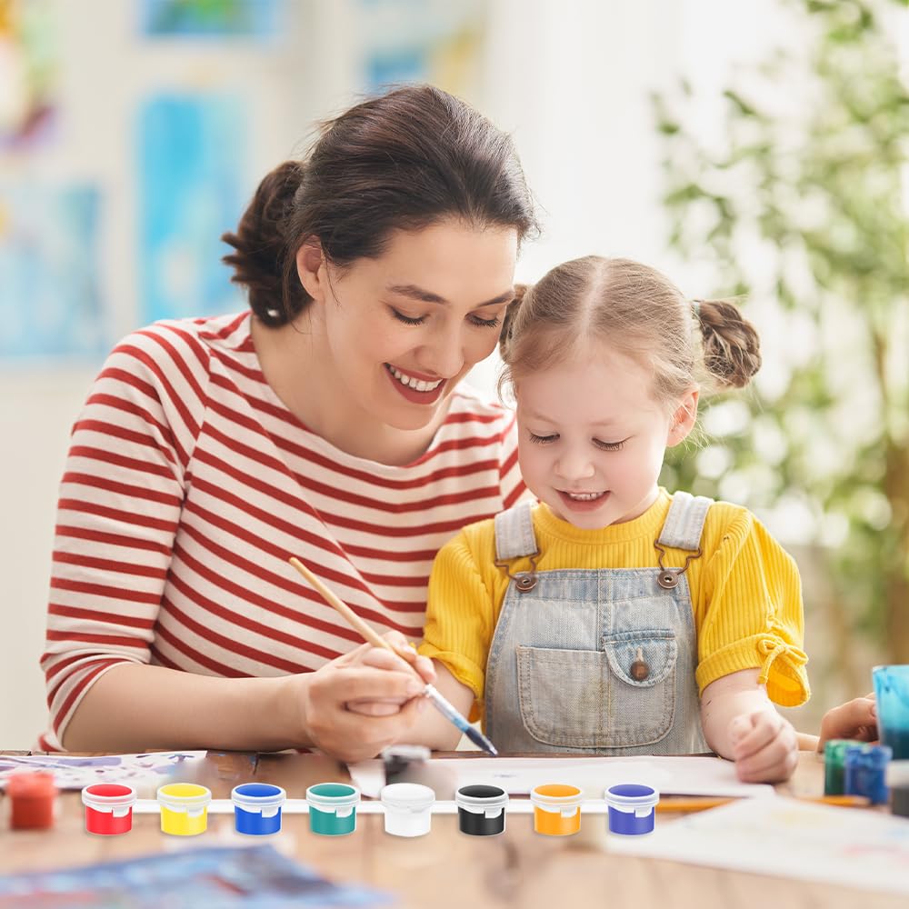 200 Vasi Strisce di Vernice Vuote 5ml 25 Strisce Mini Barattoli di Vernice con Coperchi Piccoli Contenitori per Pittura in Plastica Tazze di Vernice Vuoti per Scuole,Dipinti, Festival