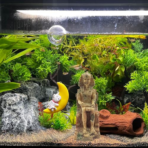 Image of M2cbridge Aquarium Decor Castle Shipwreck Ornament Underwater Landscape(Egyptian Pharaohs)
