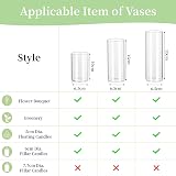 Glasseam Szklany wazon cylinder wazon do dekoracji stołu, 24 szt. szklany cylinder lampion