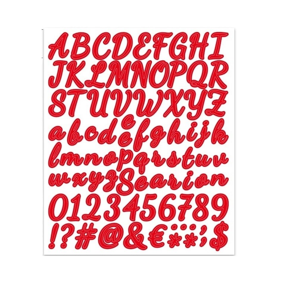 10 Sheets Large Alphabet Stickers - Self-Adhesive Letter & Number Kit for Crafting and Decoration(Color11)