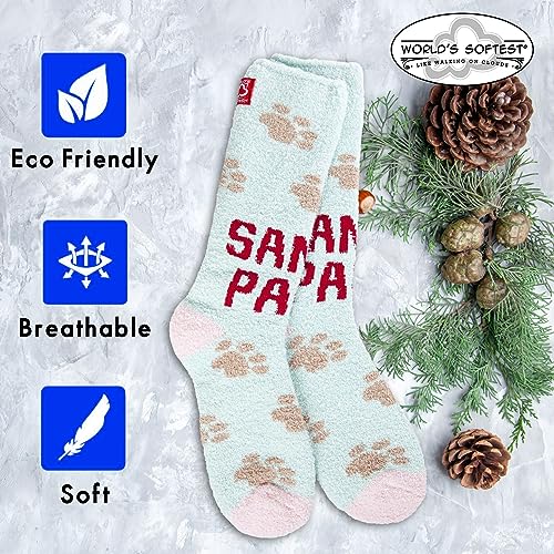 Image of World's Softest Cozy Collection Crew Socks - Smooth Multi Colors Cozy Socks - Knit Top Holiday Spirit Fashion Socks