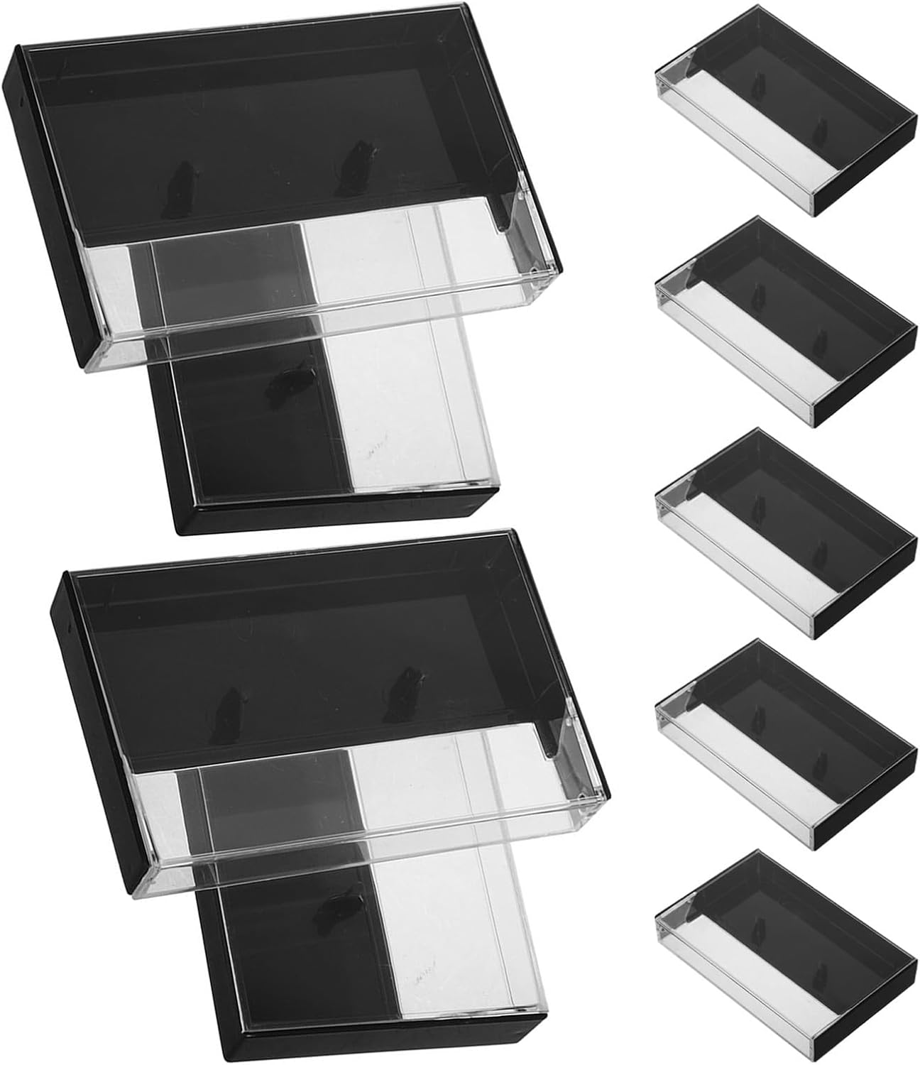 9pcs Cassette Tape Storage Case for Audio Organizing Retro Plastic