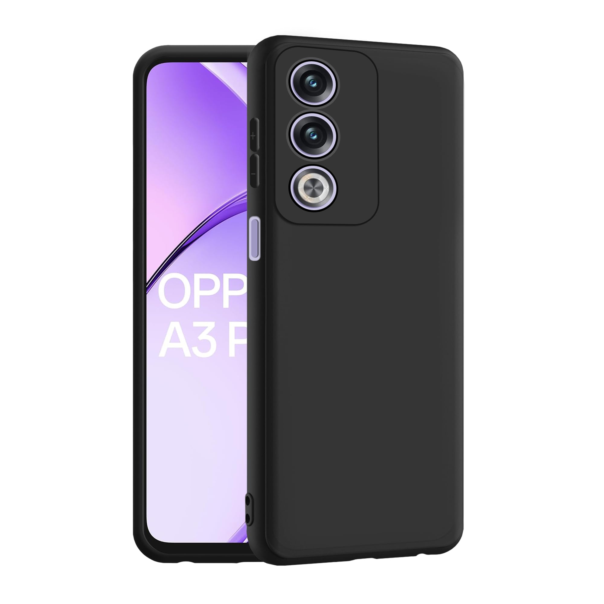 CEDO Oppo A3 Pro (5G) Back Cover | Camera Bump Protection & Inner Velvet Fabric Lining | Ultra Slim Matte Soft Rubberised Case Cover (Black) (B0D9D4VNYB) Amazon Price History, Amazon Price Tracker