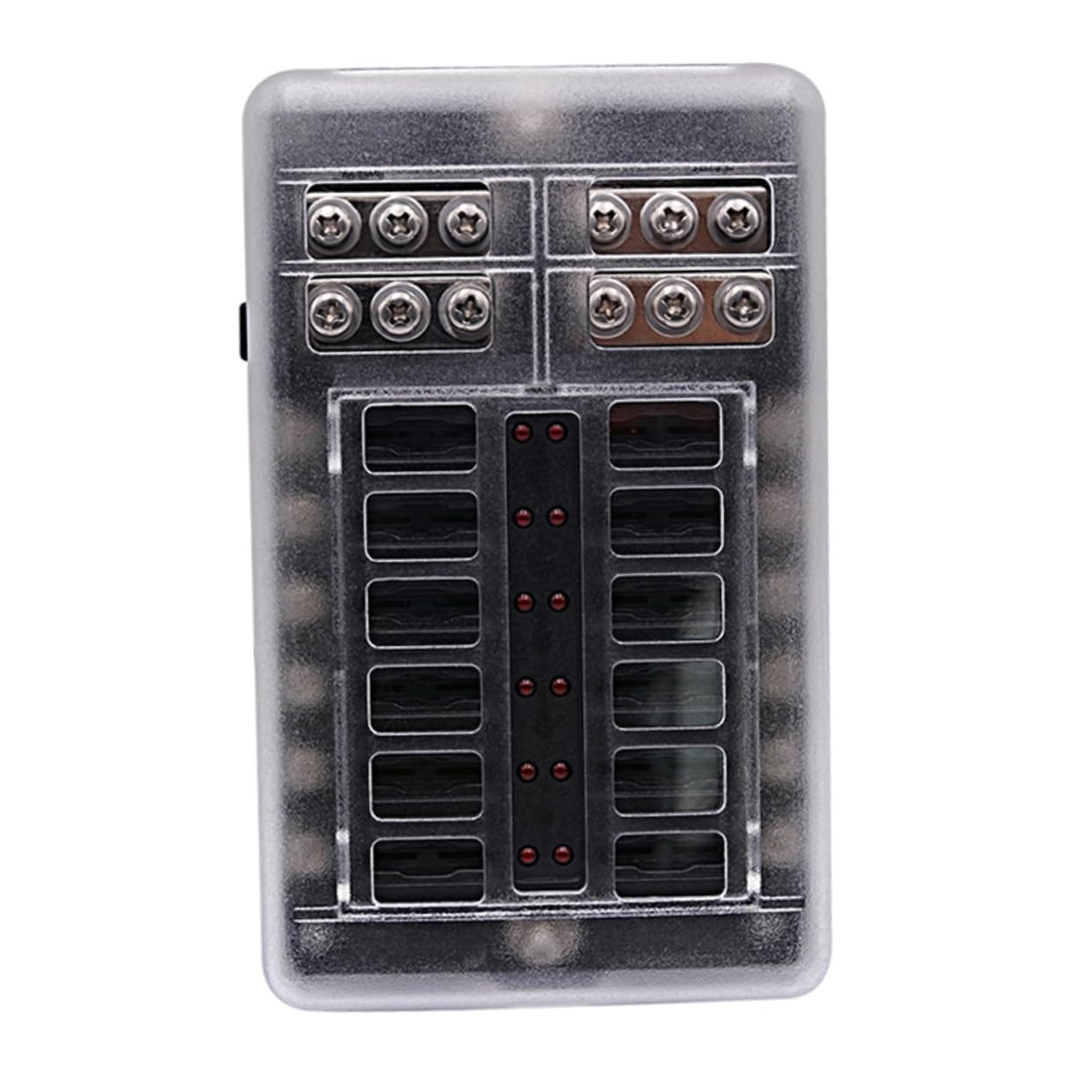 Universal 12 Way Fuse Box with Indicator Light Waterproof Car Fuse Holder for Automotive Circuit Compatible with RV Bus and Boat Wiring