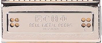 Hohner Accordions Hohner Harmonica C/G Echo 54 Tremolo Harmonica, Stainless steel