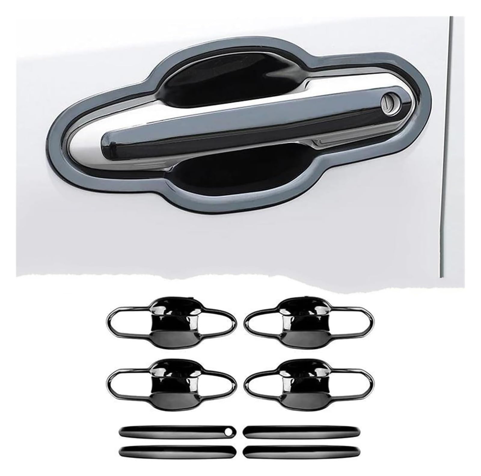 QWQTHGS Car Exterior Door Handle Cap for Toyota for RAV4 2019-2024 RAV 4 XA50 Hybrid Car Door Handle Bowl Cover Protection Trim