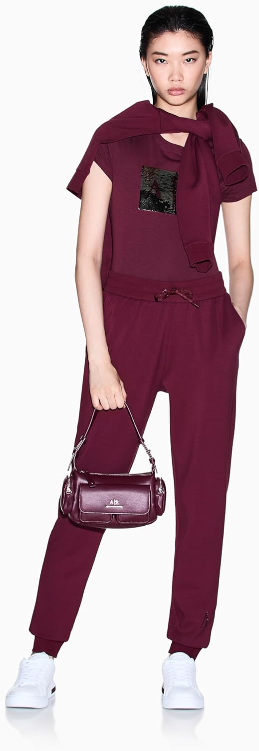 Armani Exchange Women's Box Logo Sequin Tee - Image 5