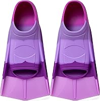 Vista 20 de Aletas de natación para niños, aletas cortas para niños y jóvenes, aletas de natación para entrenamiento de natación para niños, niñas, niños Azul