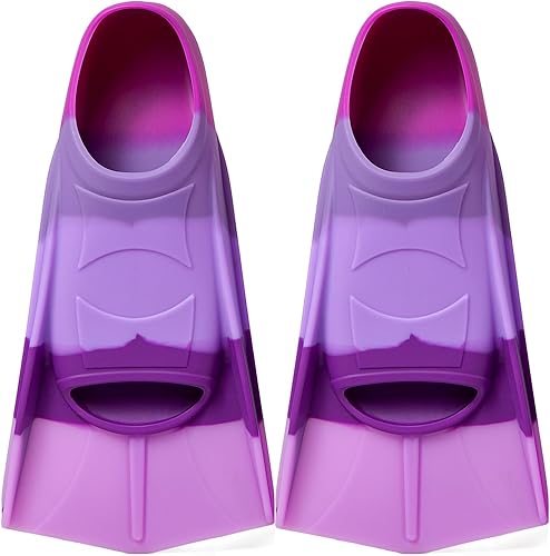 Miniatura 20 de Aletas de natación para niños, aletas cortas para niños y jóvenes, aletas de natación para entrenamiento de natación para niños, niñas, niños Azul /