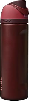 Owala FreeSip Insulated Stainless Steel Water Bottle with Straw, BPA-Free Sports Water Bottle, Great for Travel, 710ml, Black Cherry