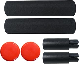 Colcolo 2x extensor de guiador aperto guiador anti deslizamento peças scooter bicicleta esponja guiador capa proteção peças fixação ao ar livre, Vermelho