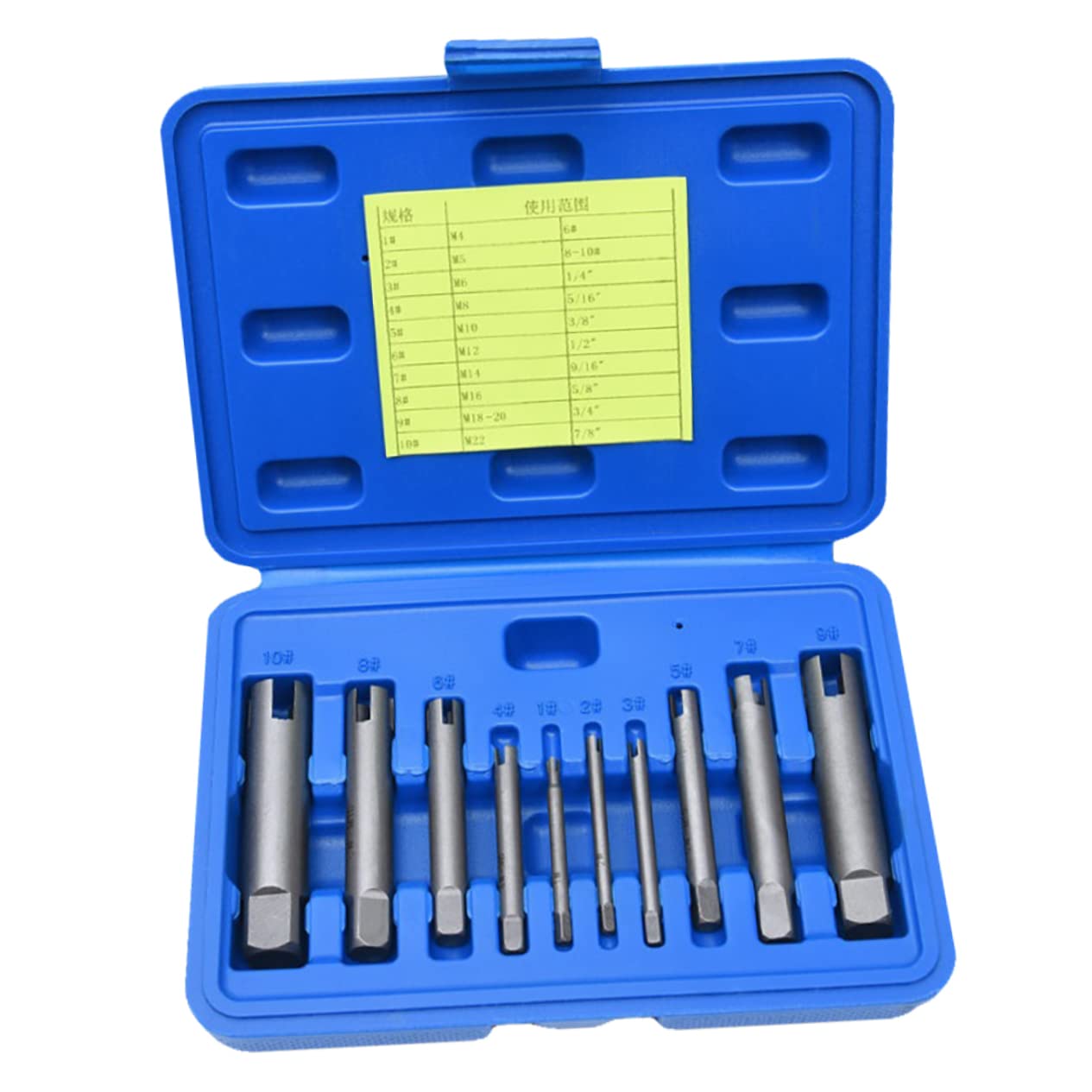 Veemoon 10 Piezas Extractor De Tornillos Extractor De Pernos Tubería De Agua Colocar Material De Aleación
