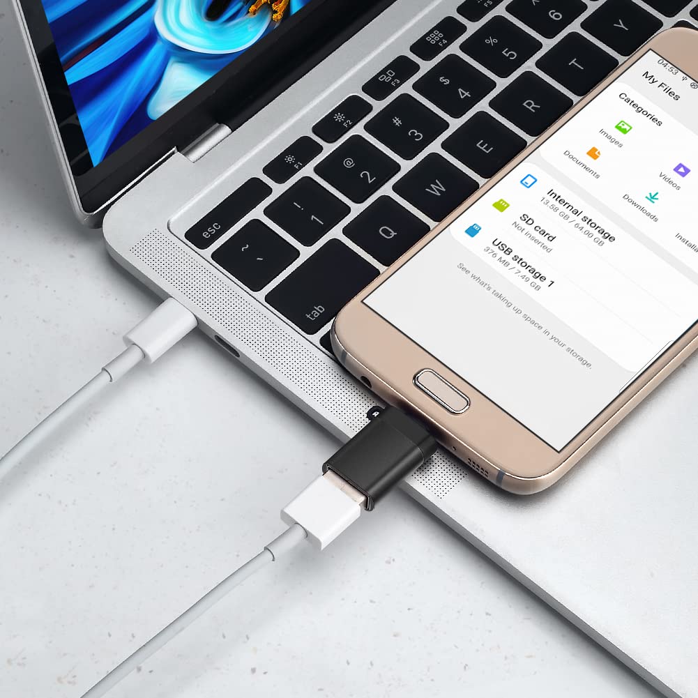 Lot De 2 Adaptateurs OTG Micro USB Mâle Vers USB-A Femelle - USB 3.0 Pour Connexion Clé USB, Souris, Clavier à Tablette Ou Smartphone