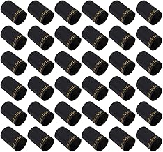 Cabilock 100pcs Shrink Caps for Wine Bottles PVC Heat Shrink Capsules Wine Shrink Wrap Capsules for Wine Cellars Home Use 33mm Black