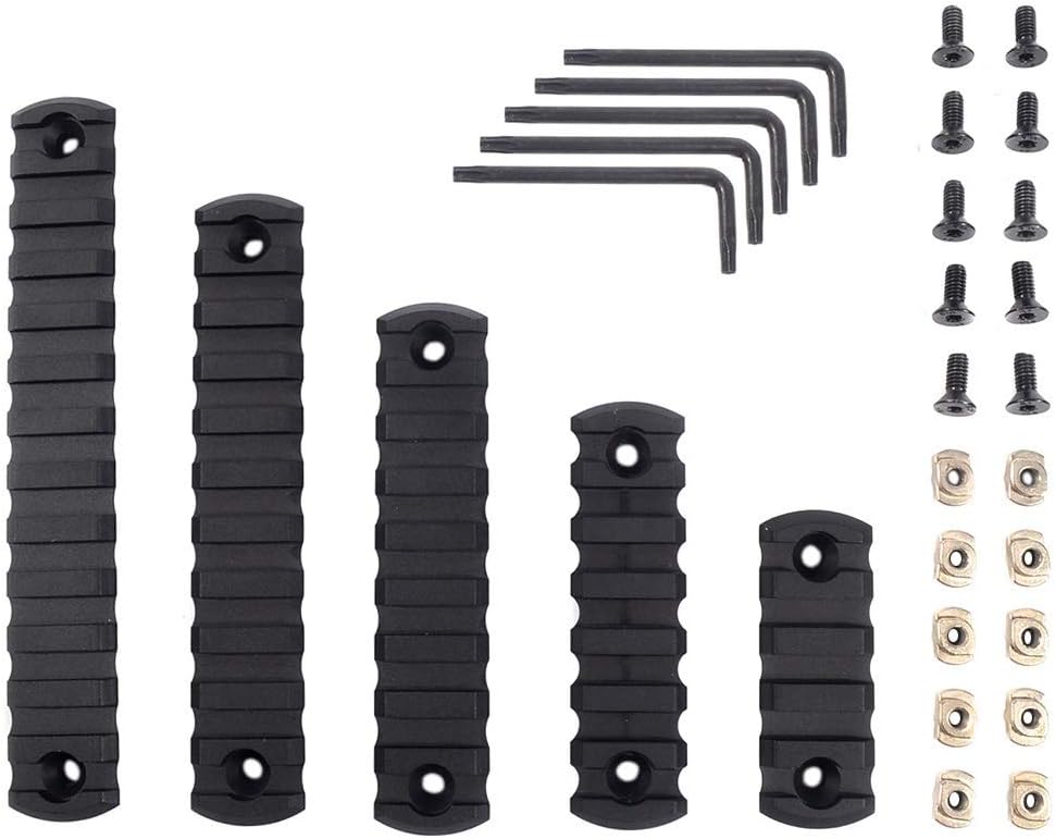 JIALITTE Rail Sections 5,7,9,11,13 S-lot Aluminum for Mlok System Picatinny/Weaver Rail