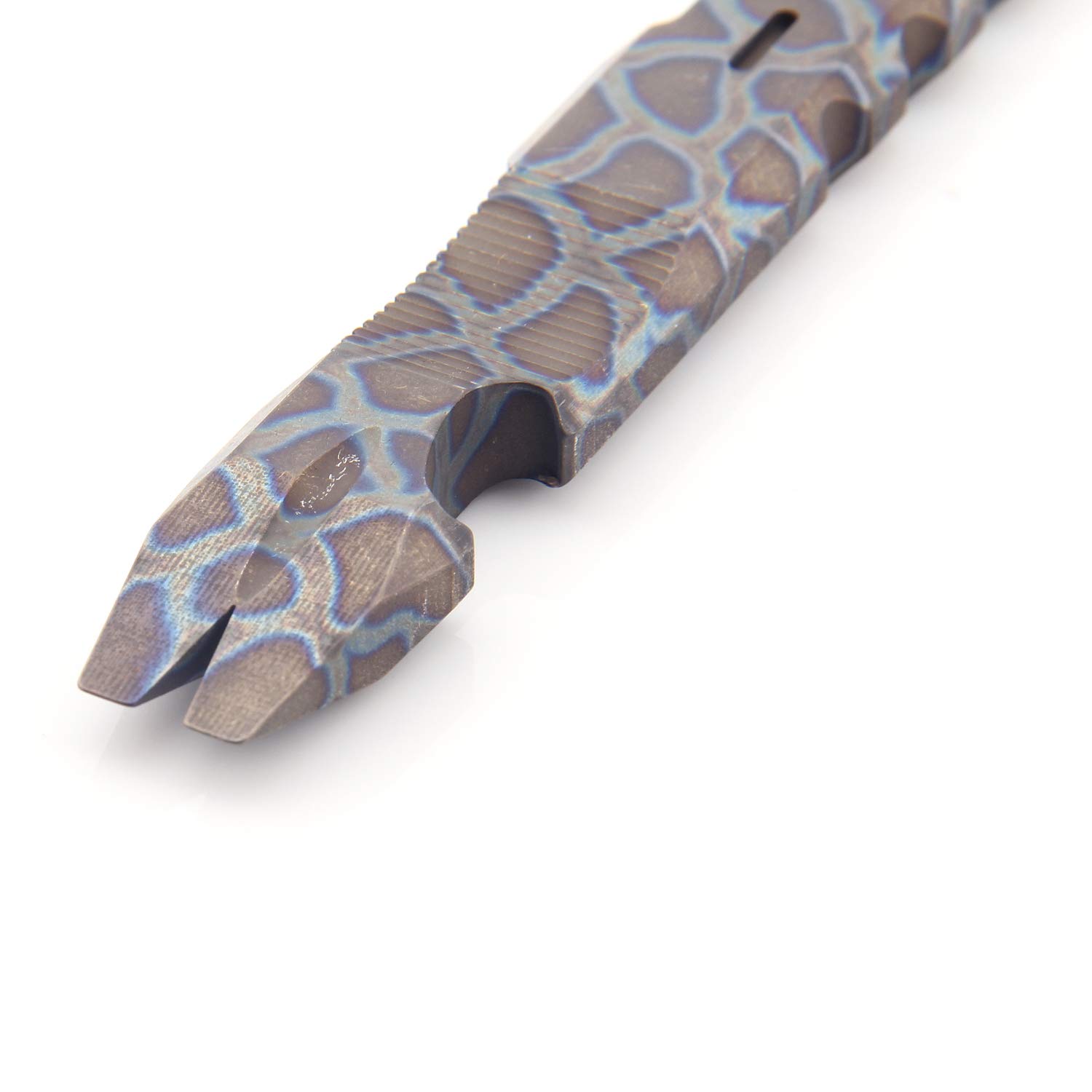 Hamans - Extractor de clavos de titanio para exteriores, con clip de bolsillo, gran resistencia, palanca EDC multifunción, herramienta de mano de Hamans (azul tostado)