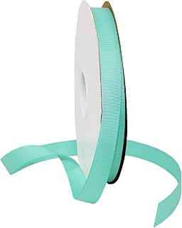 Morex Ribbon Grosgrain Fabric Solid Color Ribbons, Gift Wrapping, Christmas and Wedding Décor, for Crafting and Floral Arrangements, 5/8" X 50 YD, Aqua