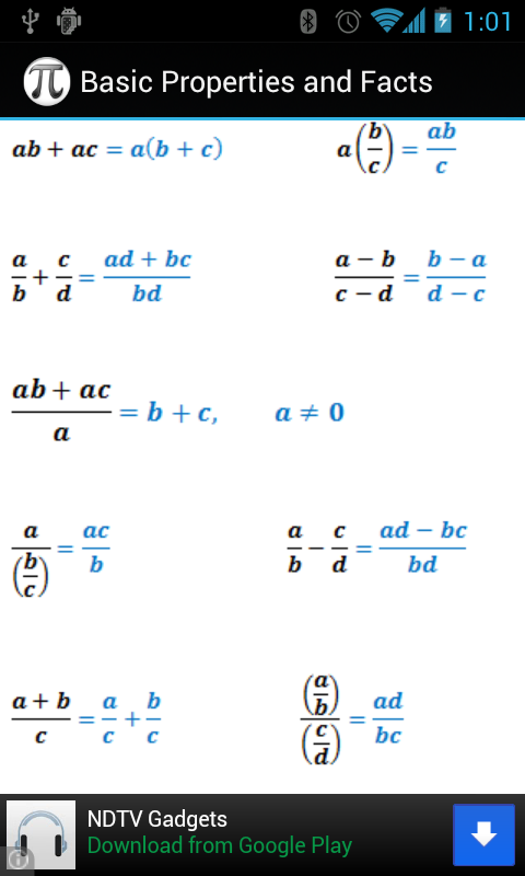 Math Formulas - App on Amazon Appstore