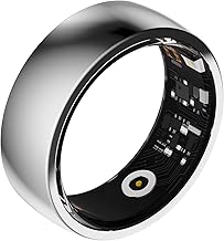 Smart Ring Blutdruckmessung Pulsmesser Schrittzähler Android IOS Smartringe Herren Damen Schlaftracker Schlaf Tracker Smartring Fitness Tracker Ring Fitnessring Fitnesstracker Schwarz Gold Silber