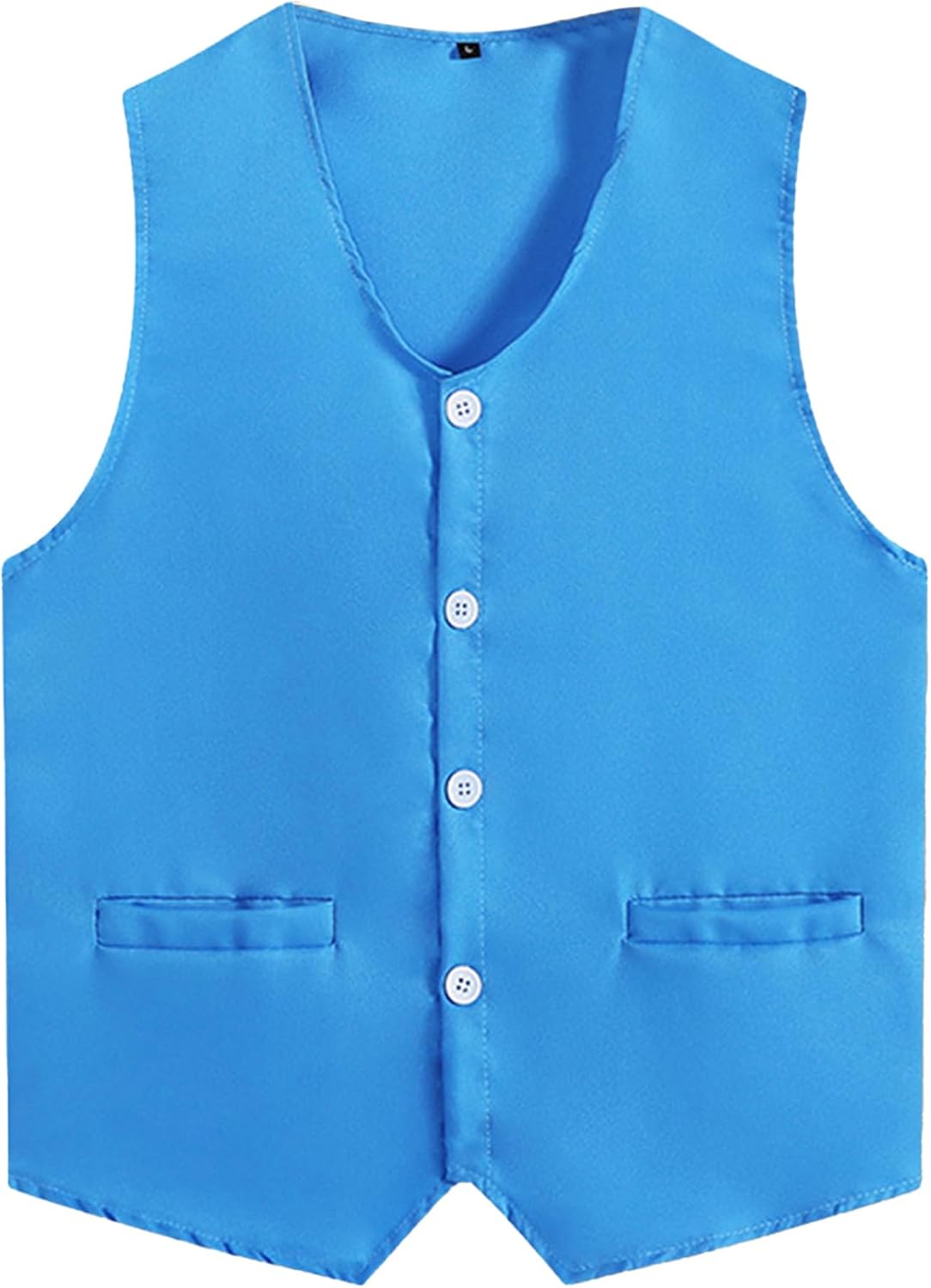 Yhong Unisex Boys Girls Volunteer Activities Vest Button Up Waistcoat Kids Sleeveless Waiter Bartender Tops