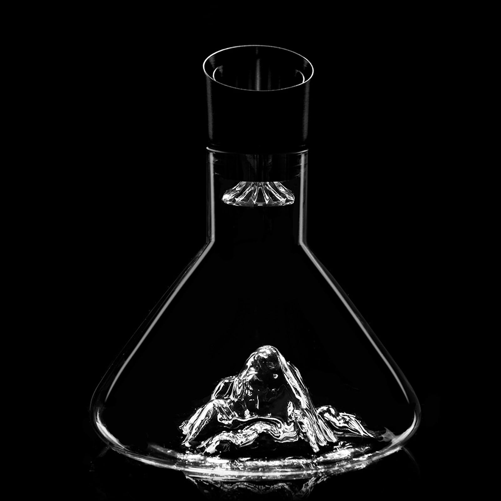 Carafe à Vin Rouge, Decanteur à Vin avec Filtre Aérateur, Verre de Cristal Sans Plomb 100% Soufflé à la Main, Cadeau pour Vin, 1500 ml