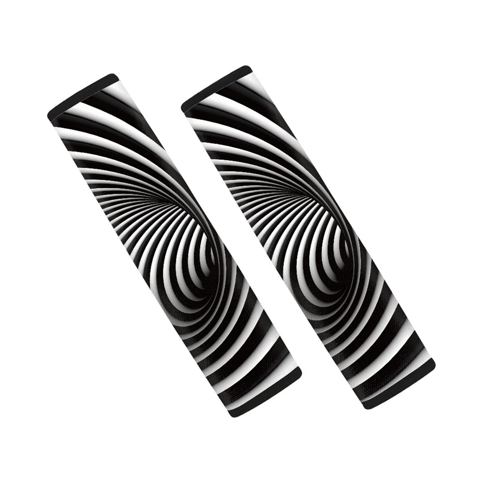 Dolyues Swirl Abstract Print 2 Pack Car Seat Belt Padding Covers For Adults,Soft Comfort Backpack Shoulder Pad,Protect Your Neck And Shoulder Safety Black White