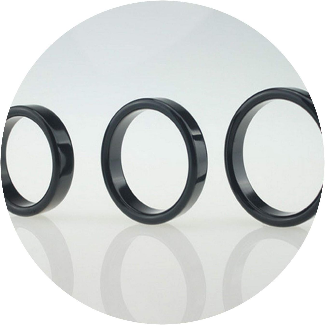 CAIKN Shirt Metal Aluminum Rings Male Cǒck Ring Delayed Adult Products Casing Delay Lock Loops Ring Sexvv Toys for Men,Black,50mm
