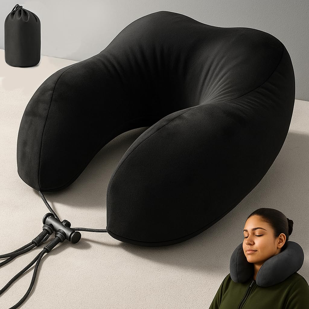 SLOVIC Neck Pillow for Travelling | Premium Memory Foam Pill…