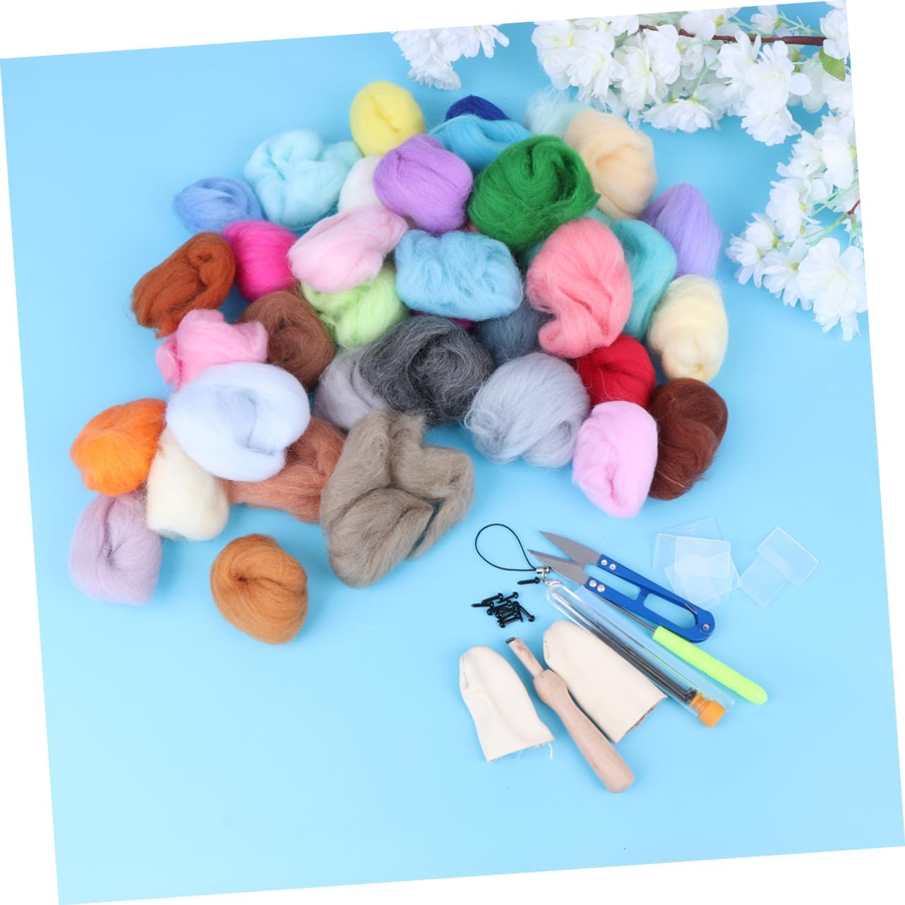 MINAOLULUS Handmade DIY Wool Felt Tool Set for Needle Felting Craft Kit Mat for Friends